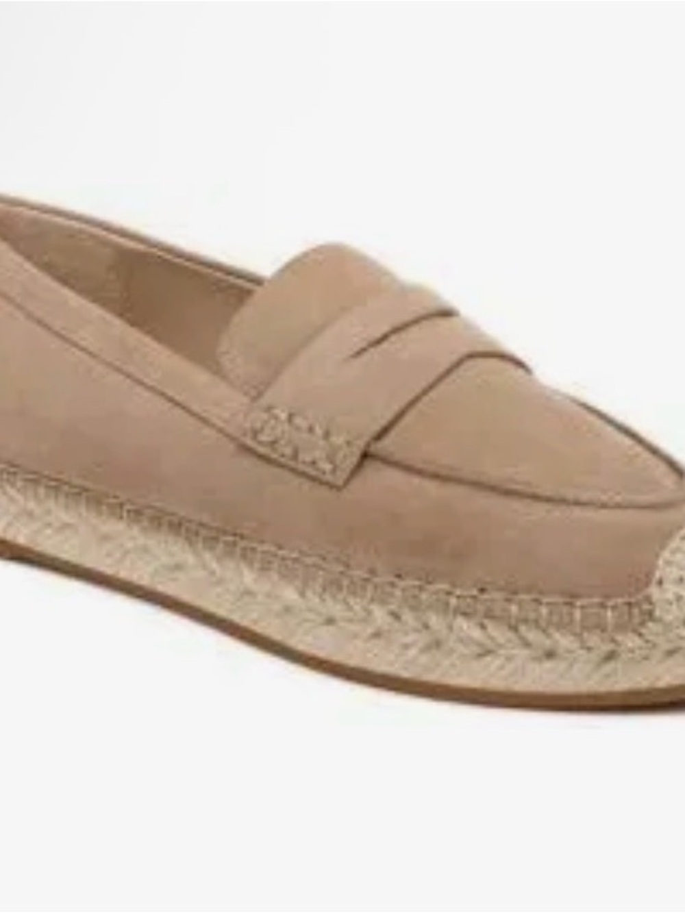 Sam Edelman Taupe Suede Espadrille Penny Loafers 7 or 7.5 - Picture 6 of 7